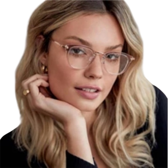 DIFF Caden Blue Light Glasses Vintage Crystal Frame Bluelight Blocking Lens NWT